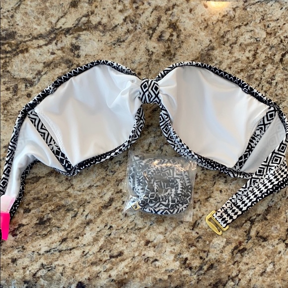 Victoria Secret Bandeau Top - Small - Black/White - Picture 3 of 4